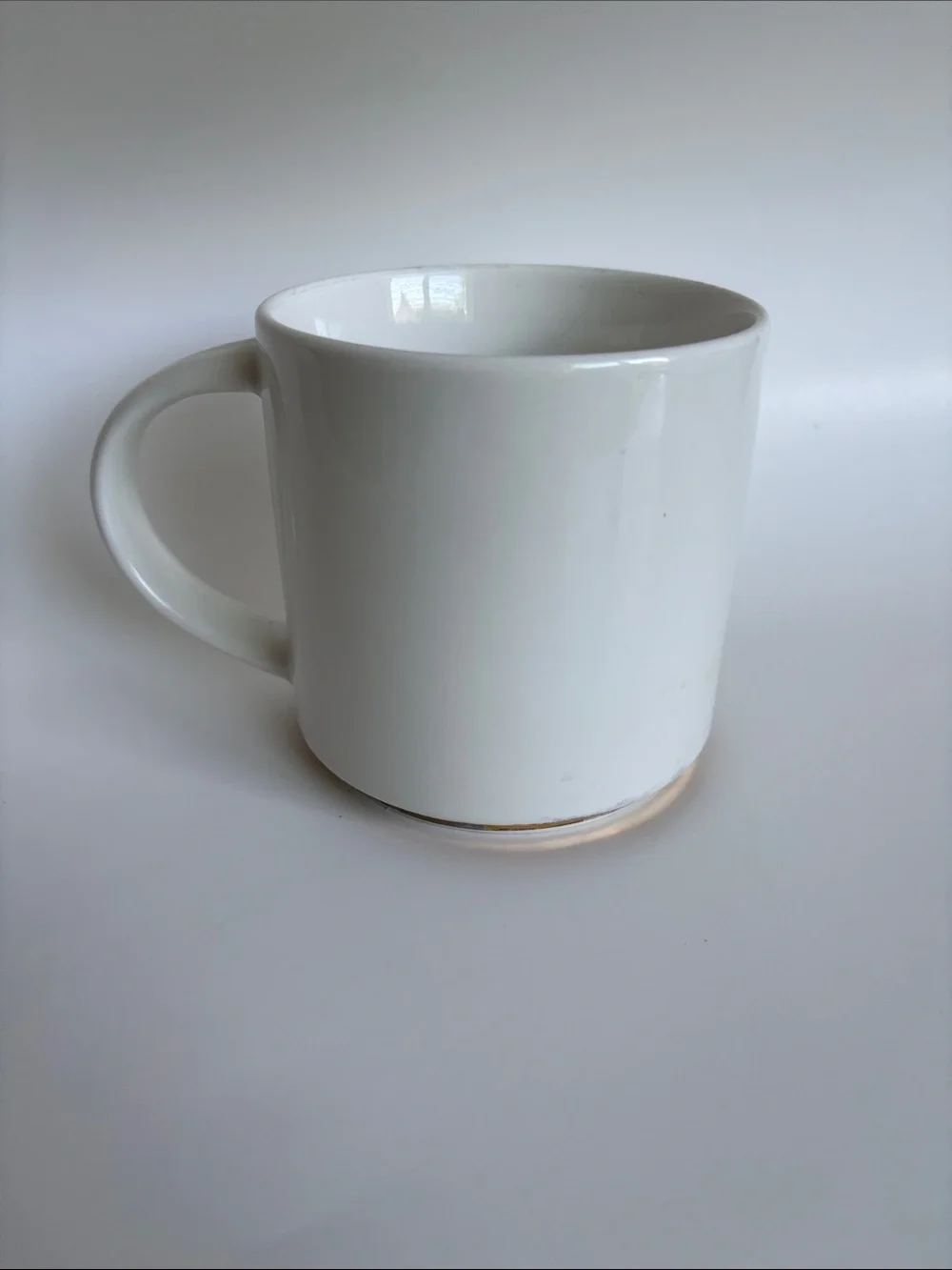 Williams Sonoma Gold Monogram Initial P Mug White Gold